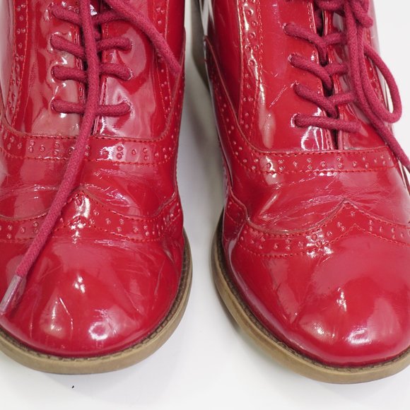 Rampage Underscore Womens Red Wingtip Oxfords Shoes Size 7.5 - Picture 2 of 9